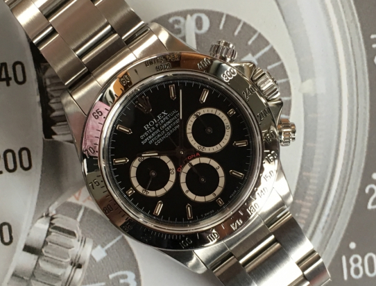 1990 Daytona Zenith MK3 Inverted 6 black dial Box and Papers